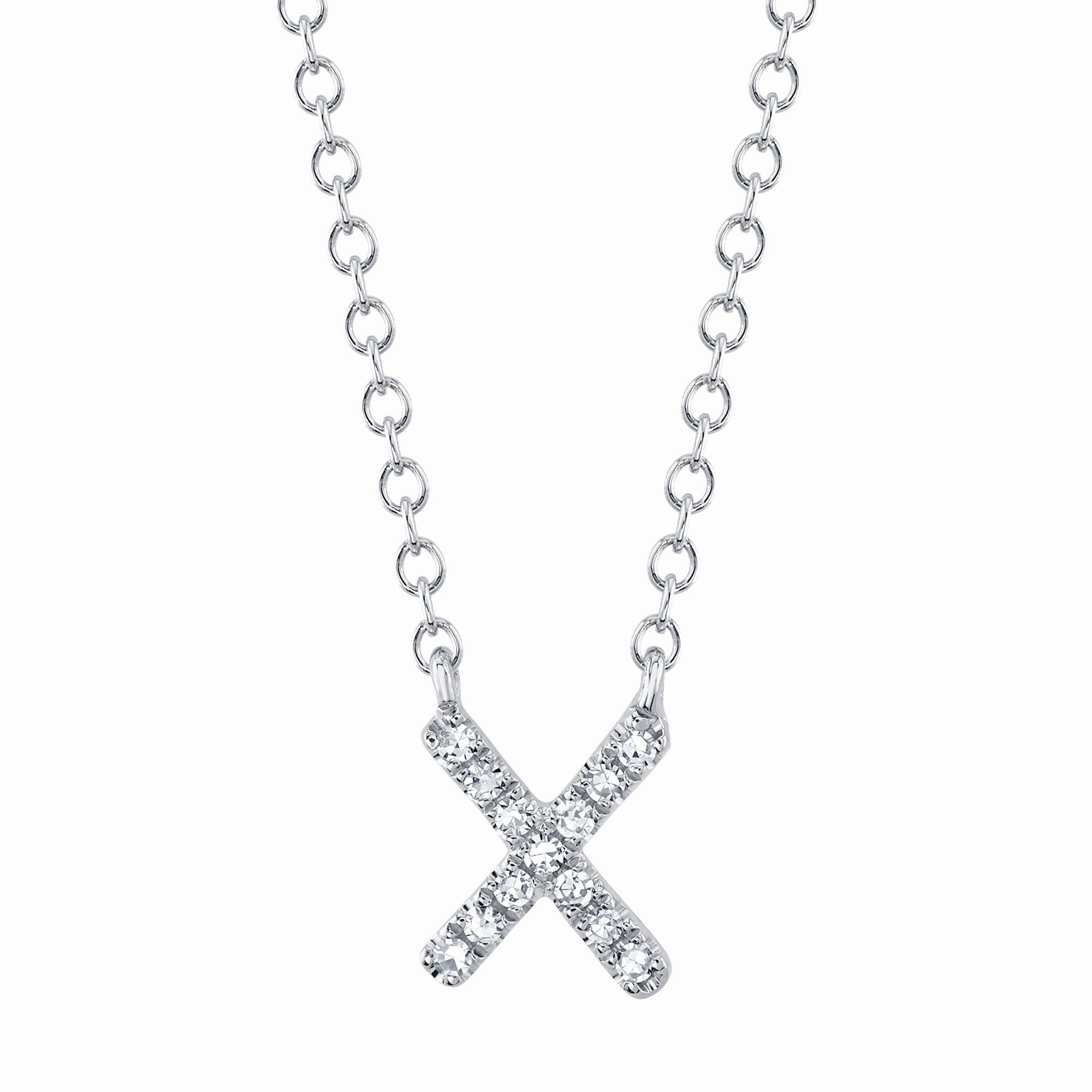 Shy Creation 0.04Ct Diamond Necklace - Initial X SC55007903-X