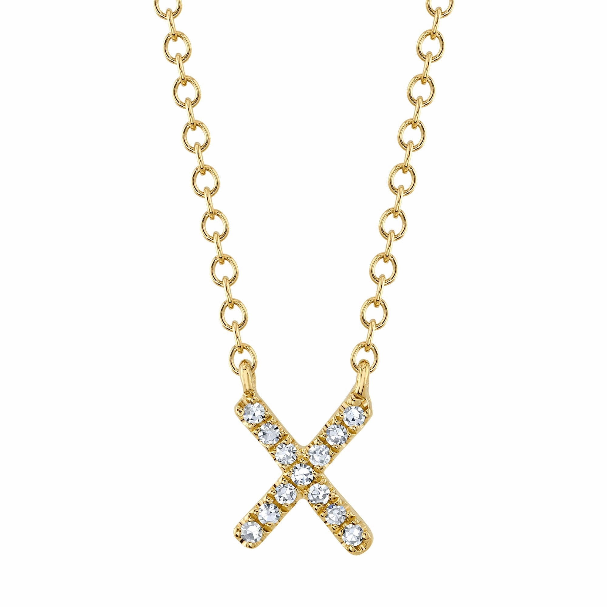 Shy Creation 0.04Ct Diamond Necklace - Initial X SC55007904-X