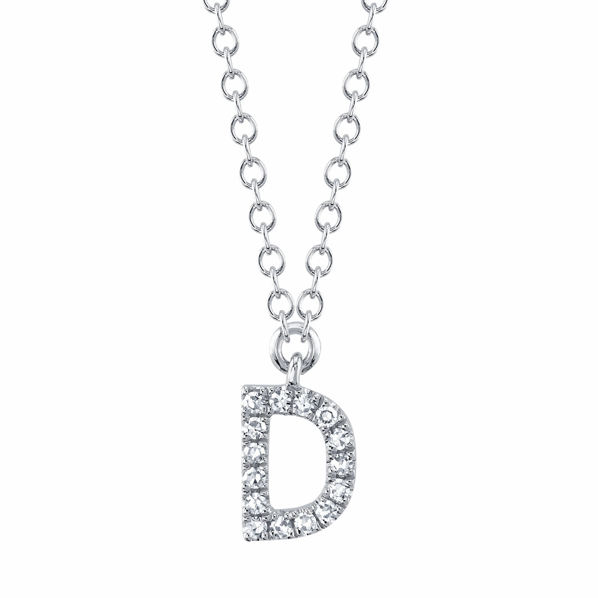 Shy Creation 0.05Ct Diamond Necklace - Initial D SC55007903-D