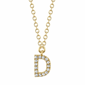 Shy Creation 0.05Ct Diamond Necklace - Initial D SC55007904-D