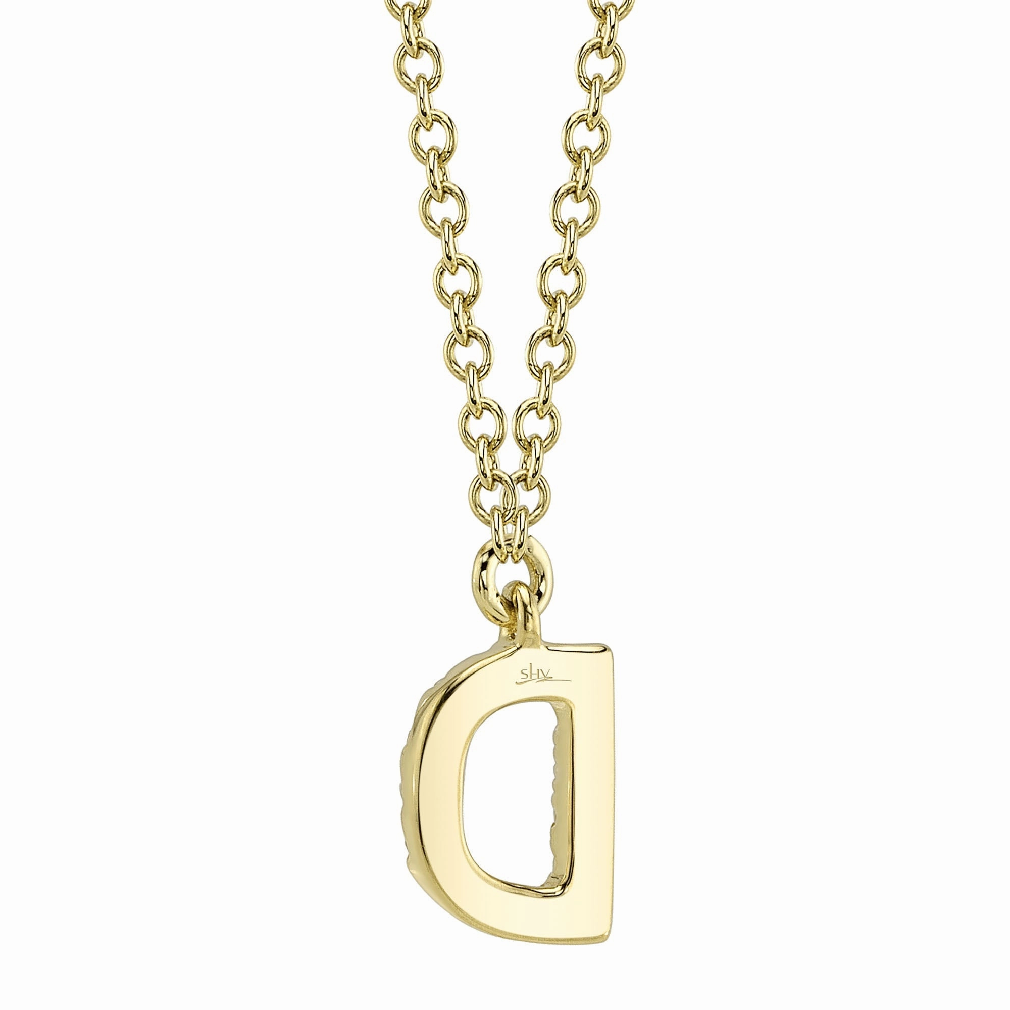 Shy Creation 0.05Ct Diamond Necklace - Initial D SC55007904-D