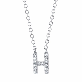 Shy Creation 0.05Ct Diamond Necklace - Initial H SC55007903-H