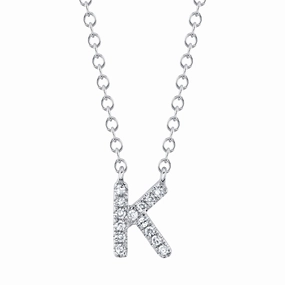Shy Creation 0.05Ct Diamond Necklace - Initial K SC55007903-K