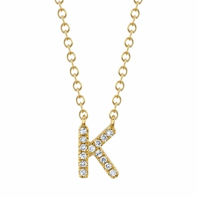 Shy Creation 0.05Ct Diamond Necklace - Initial K SC55007904-K