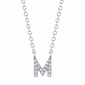 Shy Creation 0.05Ct Diamond Necklace - Initial M SC55007903-M