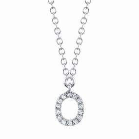 Shy Creation 0.05Ct Diamond Necklace - Initial O SC55007903-O