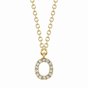 Shy Creation 0.05Ct Diamond Necklace - Initial O SC55007904-O