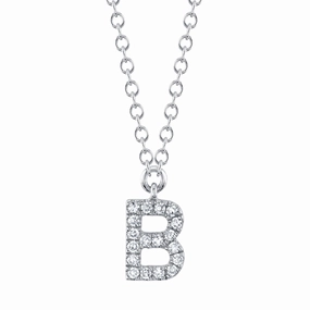 Shy Creation 0.06Ct Diamond Necklace - Initial B SC55007903-B