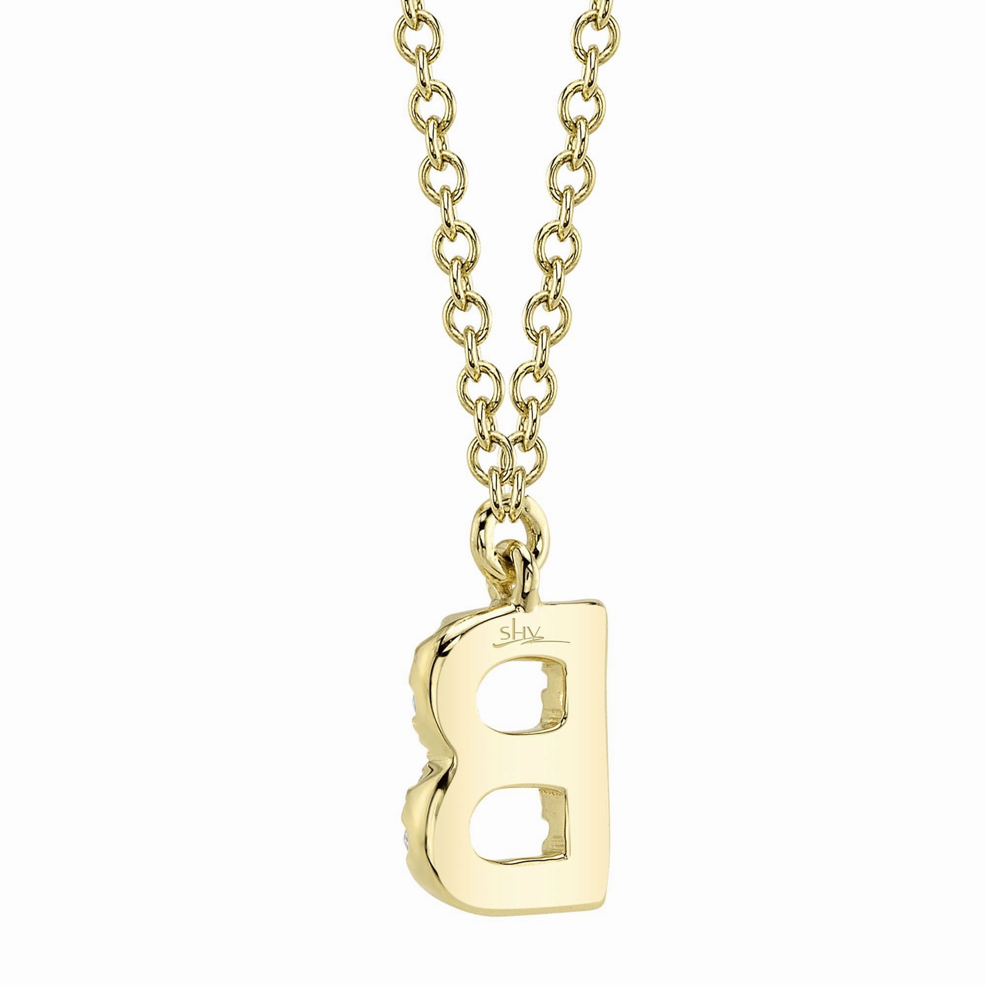 Shy Creation 0.06Ct Diamond Necklace - Initial B SC55007904-B