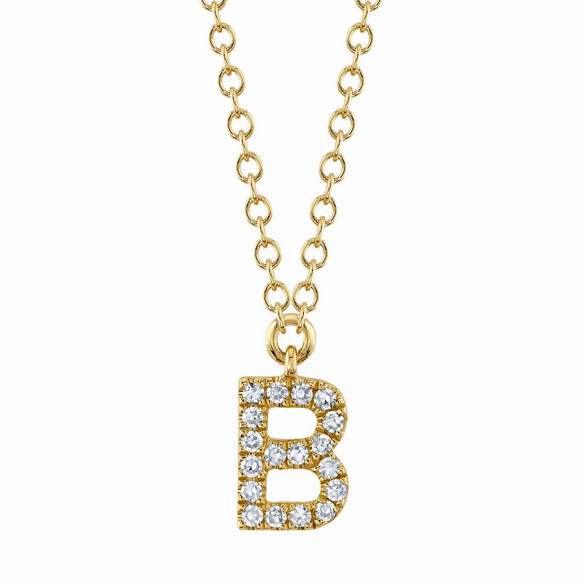 Shy Creation 0.06Ct Diamond Necklace - Initial B SC55007904-B