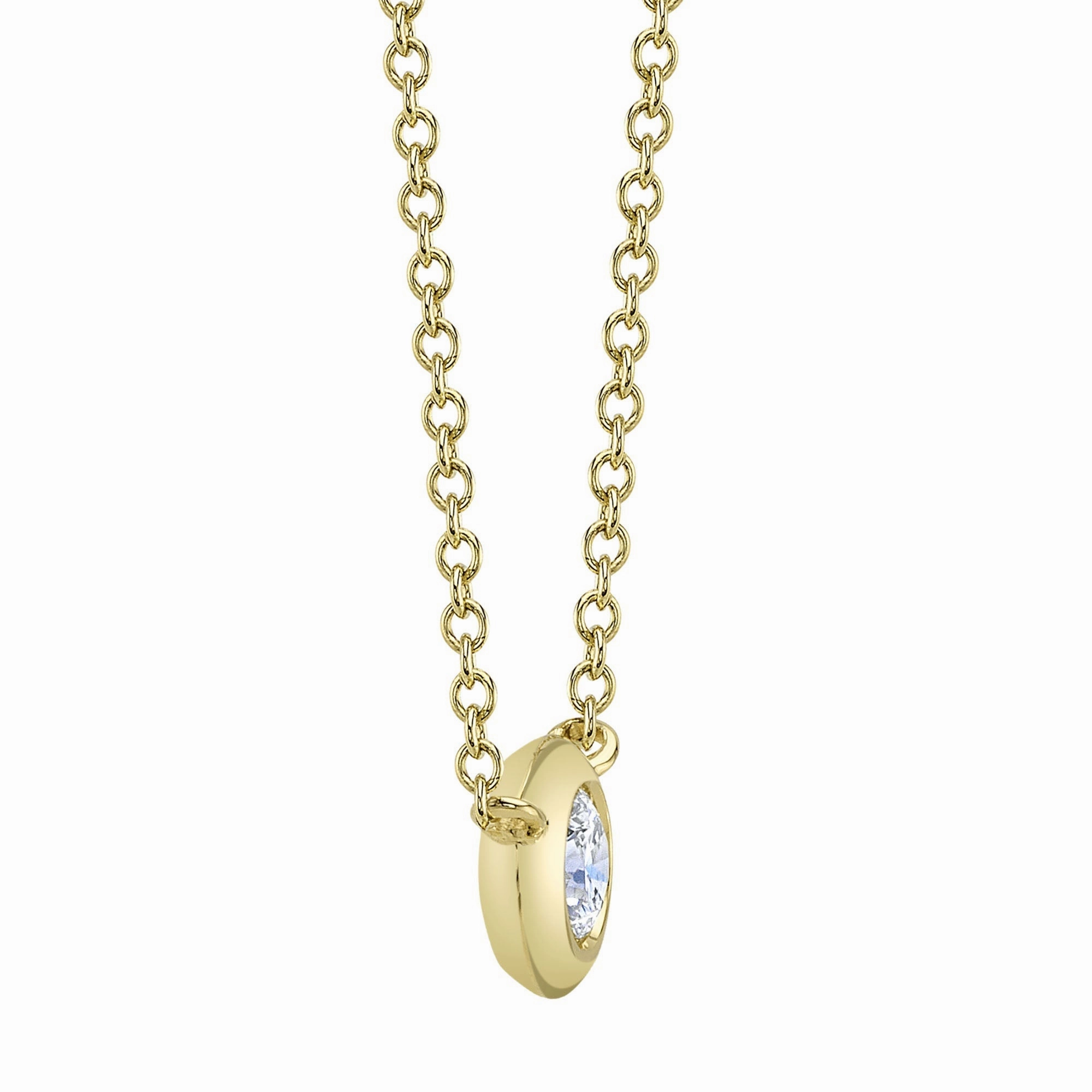 Shy Creation 0.20Ct Diamond Bezel Necklace SC55012541