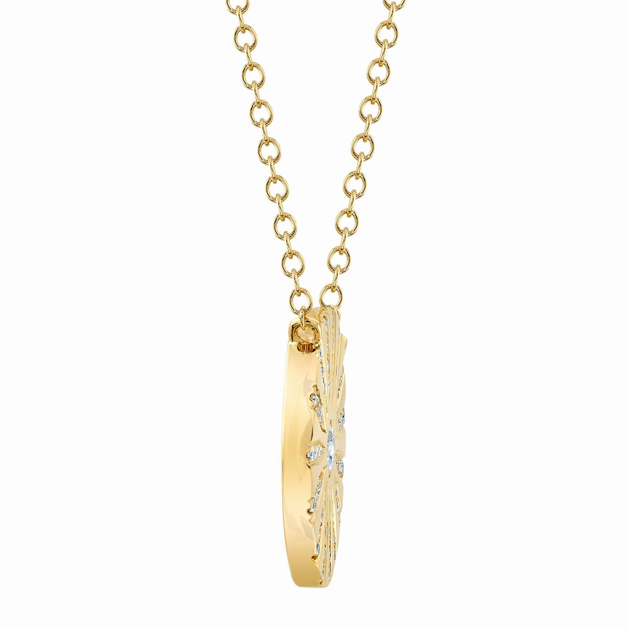 Shy Creation 0.20Ct Diamond Circle Necklace SC55024284