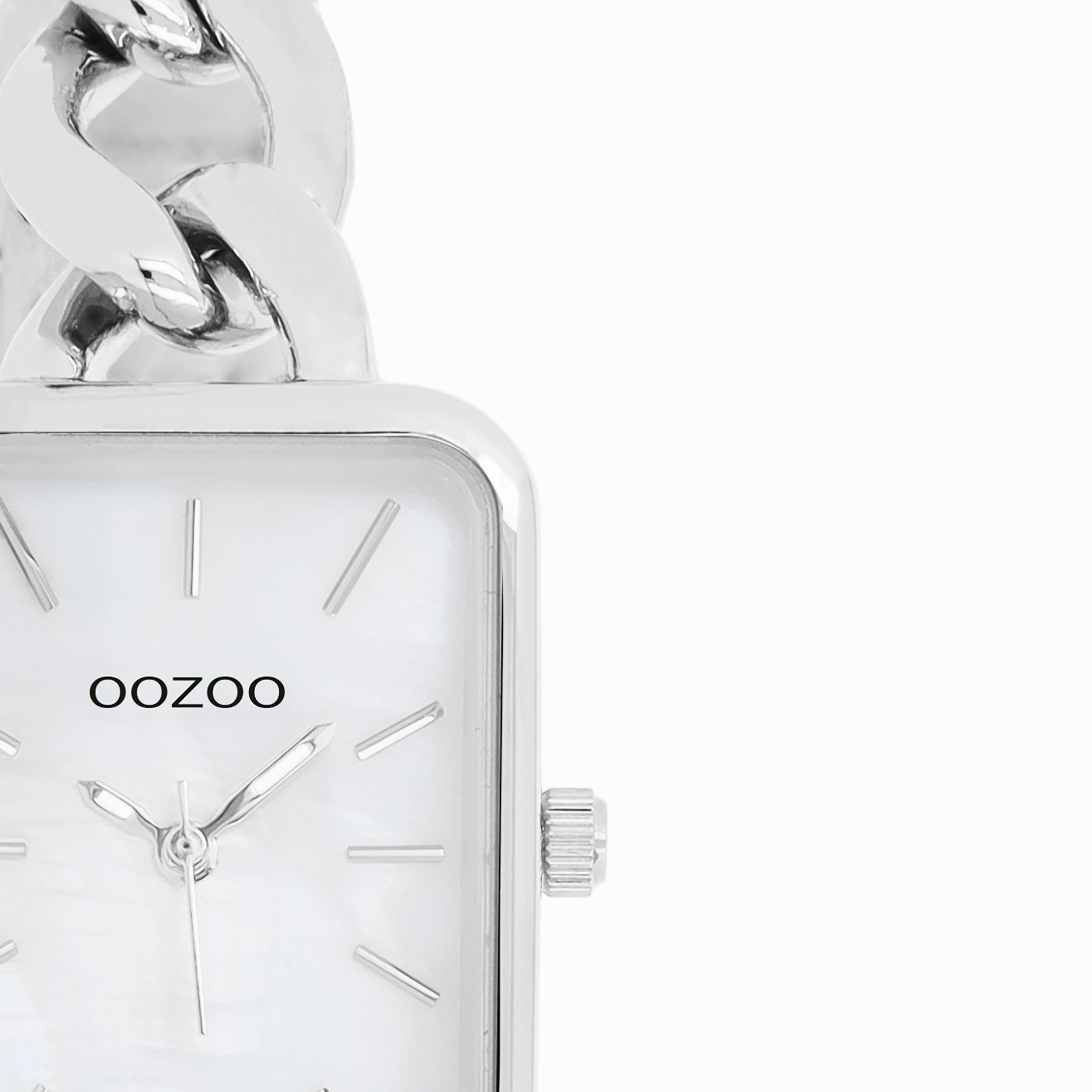 Silver coloured OOZOO watch with chain bracelet - C11130