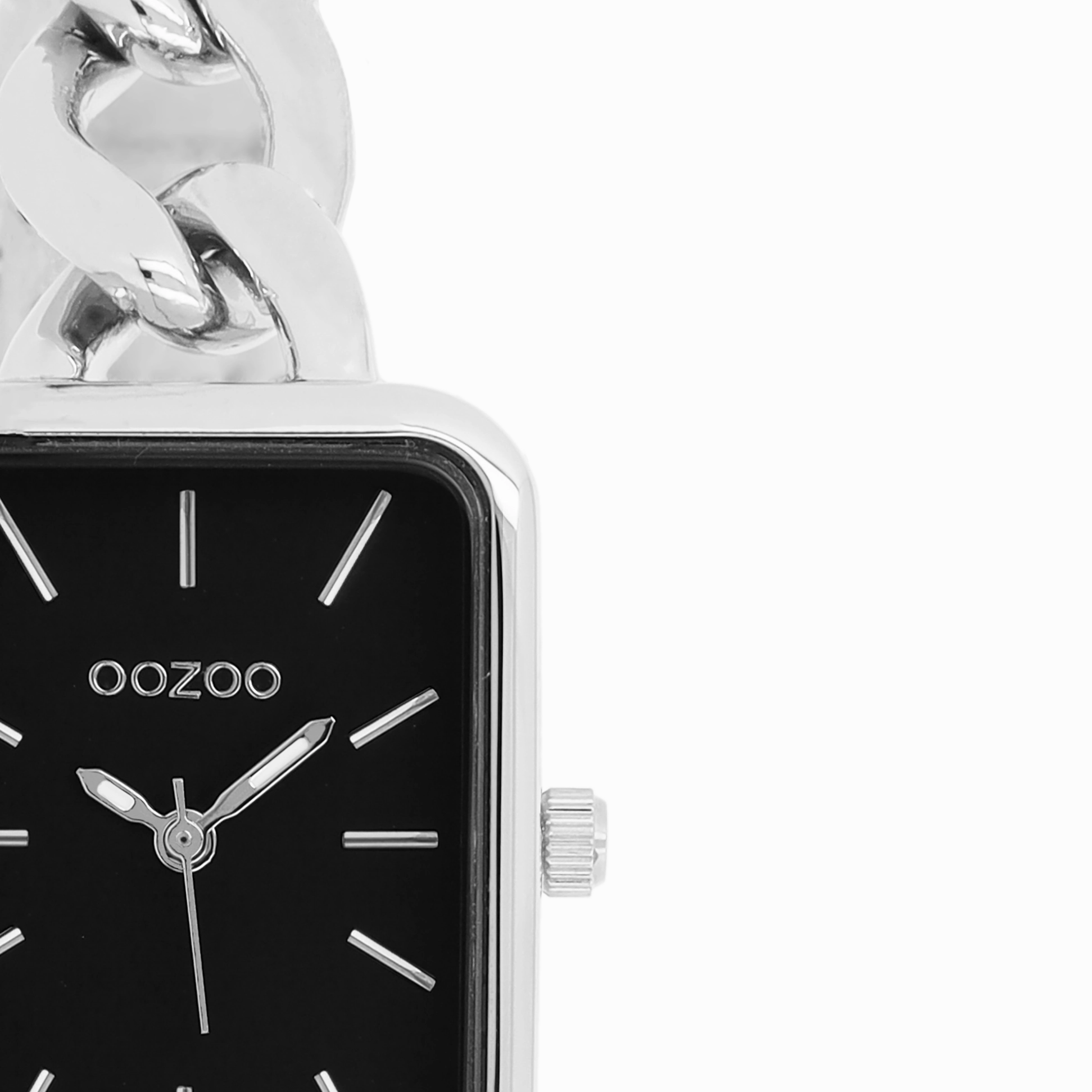 Silver coloured OOZOO watch with chain bracelet - C11131