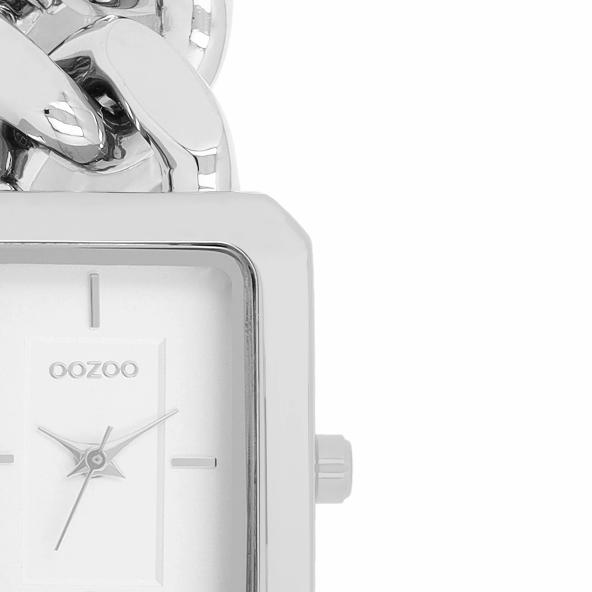 Silver coloured OOZOO watch with chain bracelet - C11270