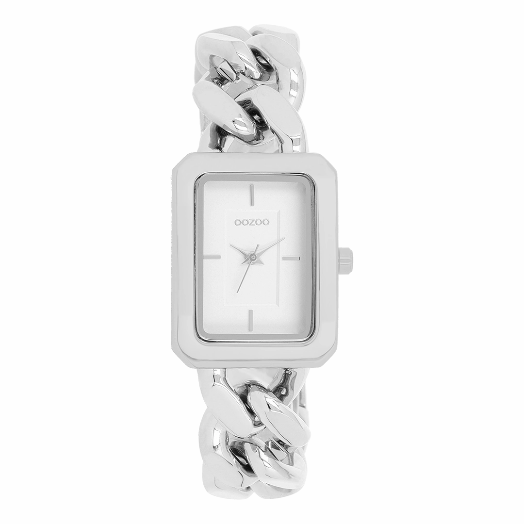 Silver coloured OOZOO watch with chain bracelet - C11270