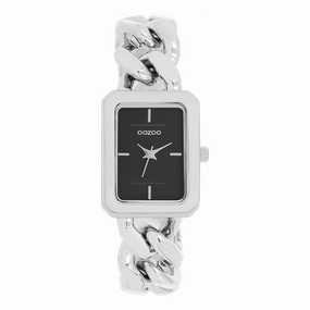 Silver coloured OOZOO watch with chain bracelet - C11271