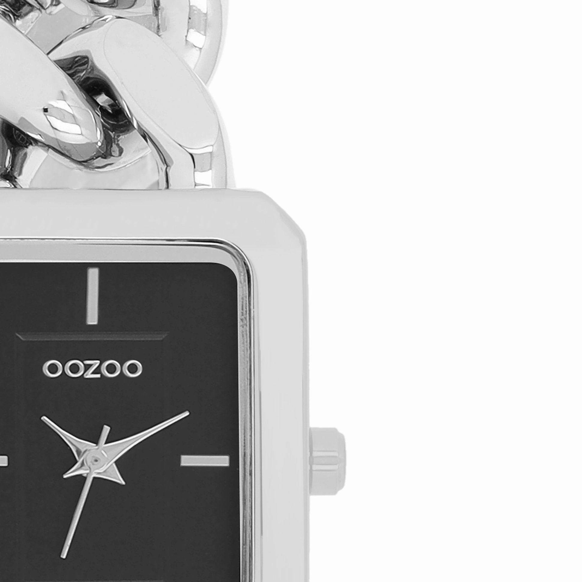 Silver coloured OOZOO watch with chain bracelet - C11271