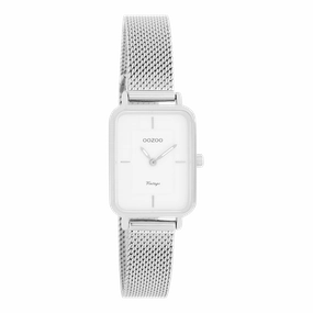 Silver coloured OOZOO watch with metal mesh bracelet - C20350