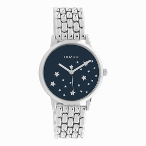 Silver coloured OOZOO watch with stainless steel bracelet - C11026