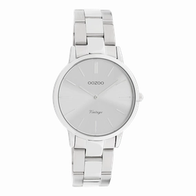 Silver coloured OOZOO watch with stainless steel bracelet - C20039