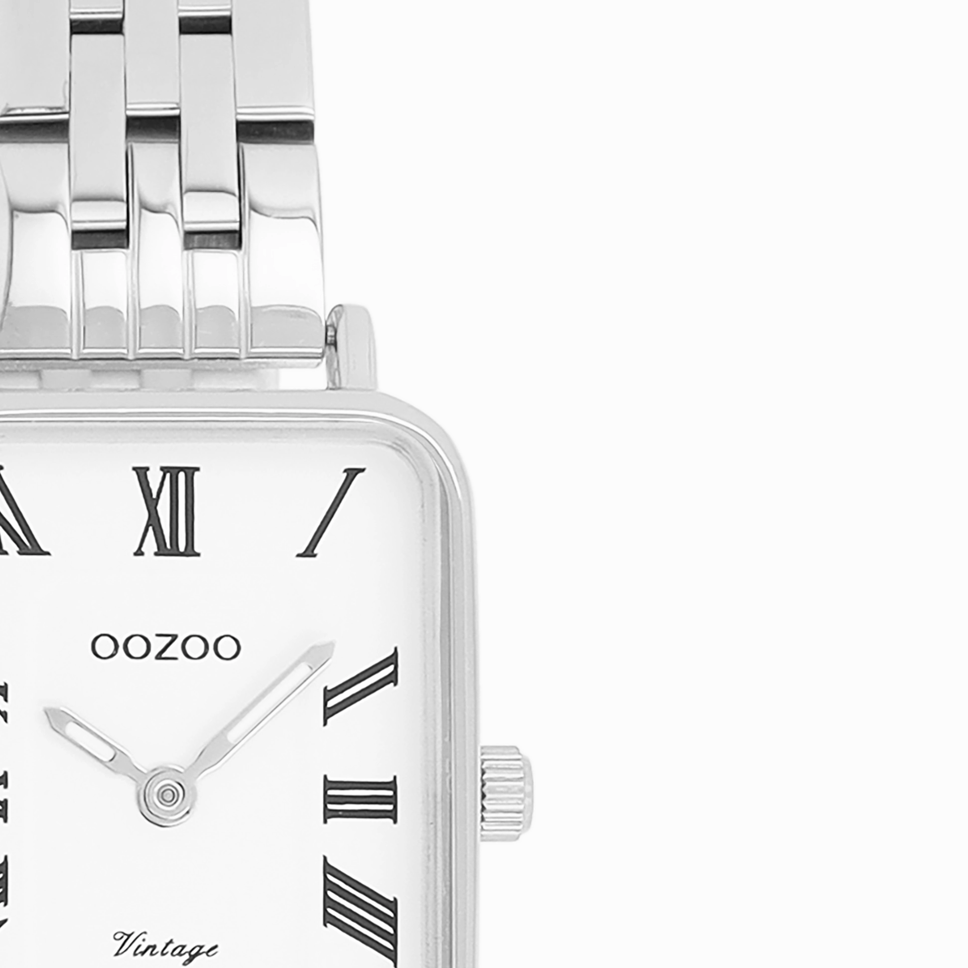 Silver coloured OOZOO watch with stainless steel bracelet - C20410
