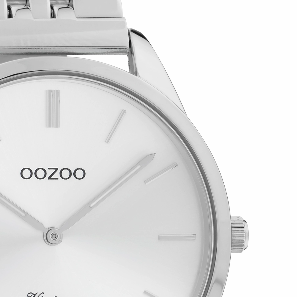 Silver coloured OOZOO watch with stainless steel bracelet - C9981