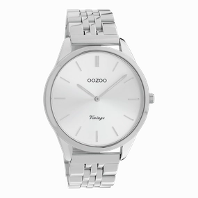 Silver coloured OOZOO watch with stainless steel bracelet - C9981