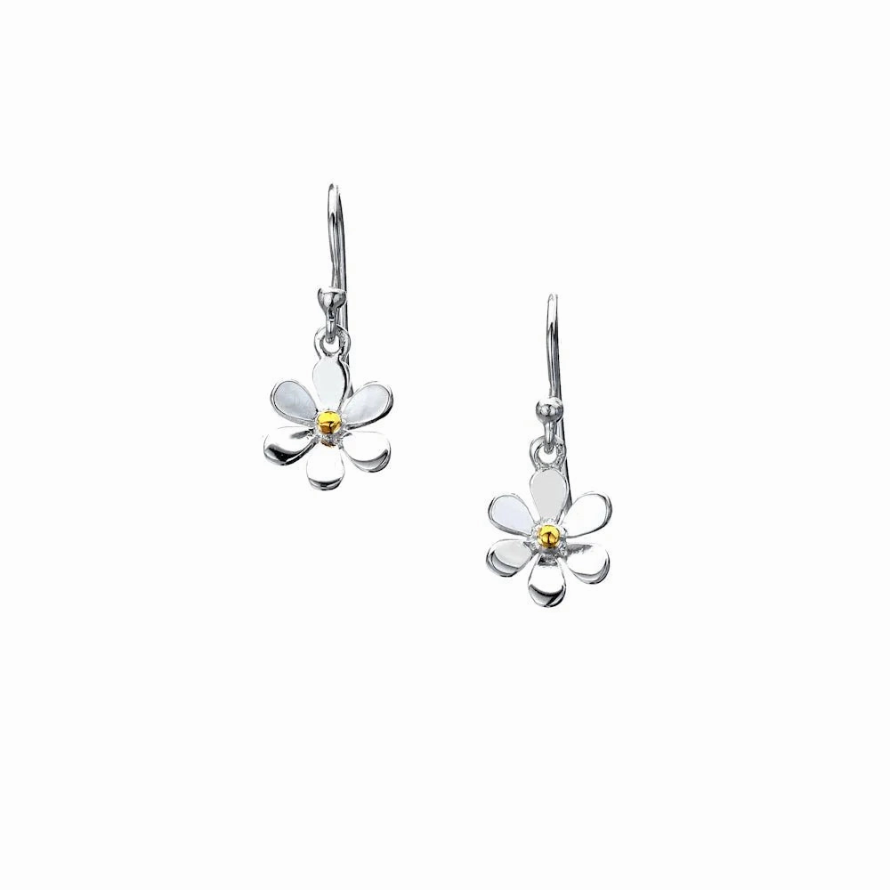 Silver Origins Summer Daisy Drop Earrings