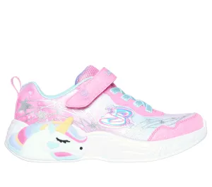 Skechers Pink/Turquoise Unicorn Dreams S-Lights Children's Sneaker