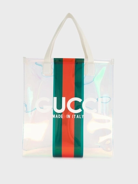 Small Transparent Tote Bag with Web