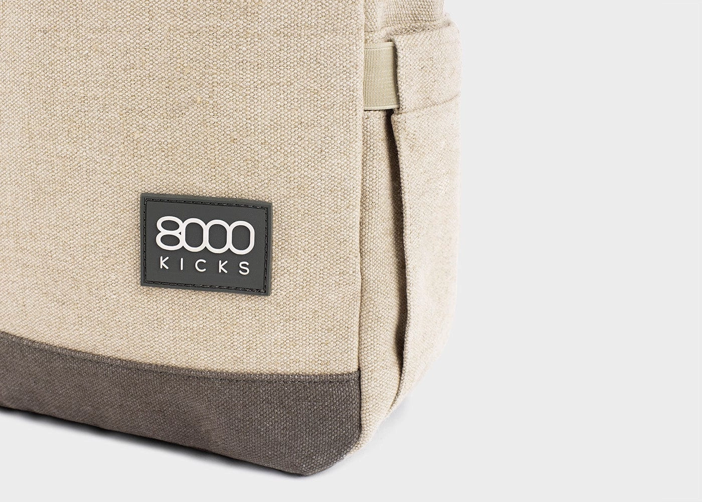 Small Vegan Hemp Backpack | Beige & Green