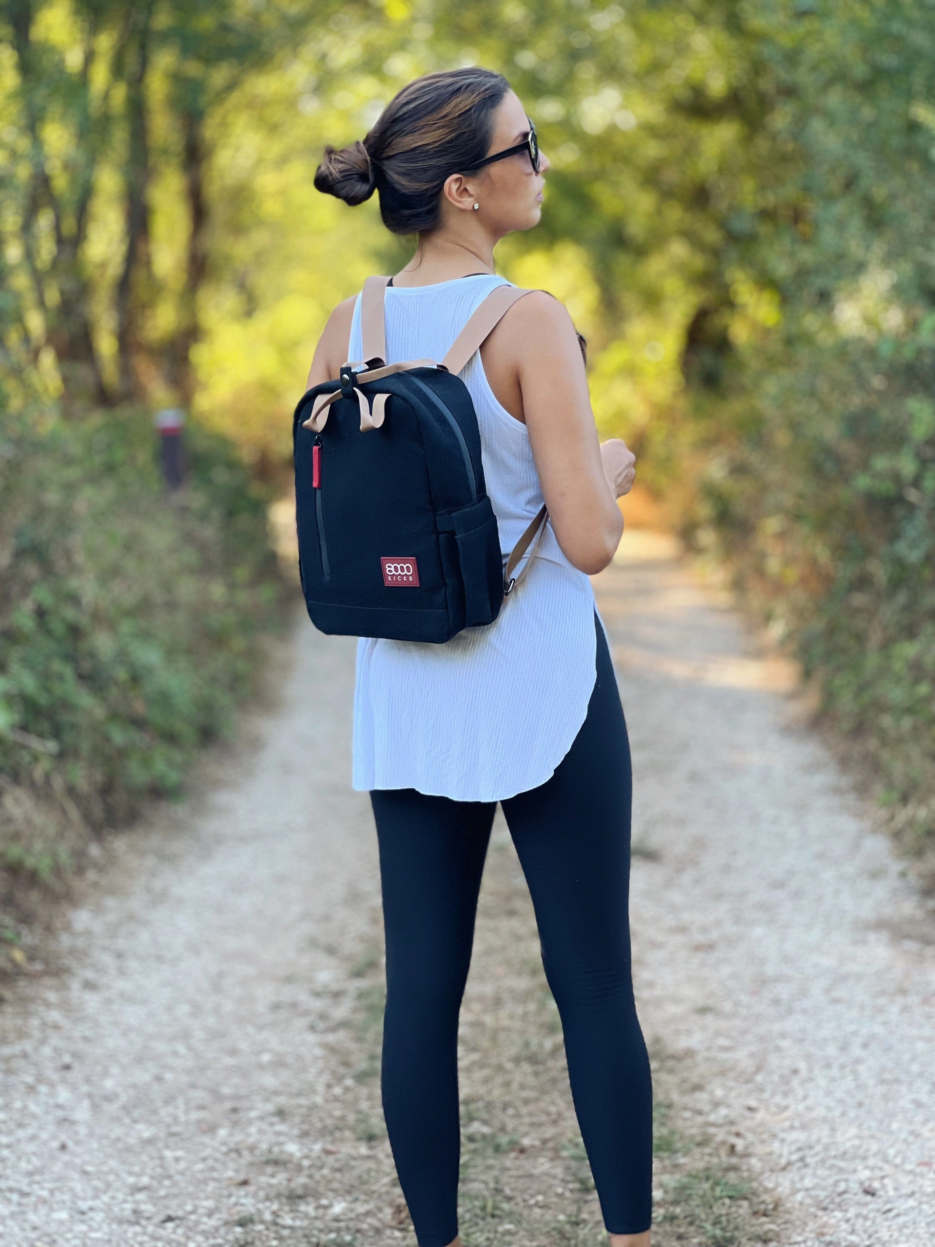 Small Vegan Hemp Backpack | Black