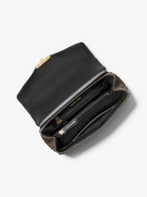 SoHo Large Studded Quilted Signature Logo Shoulder Bag