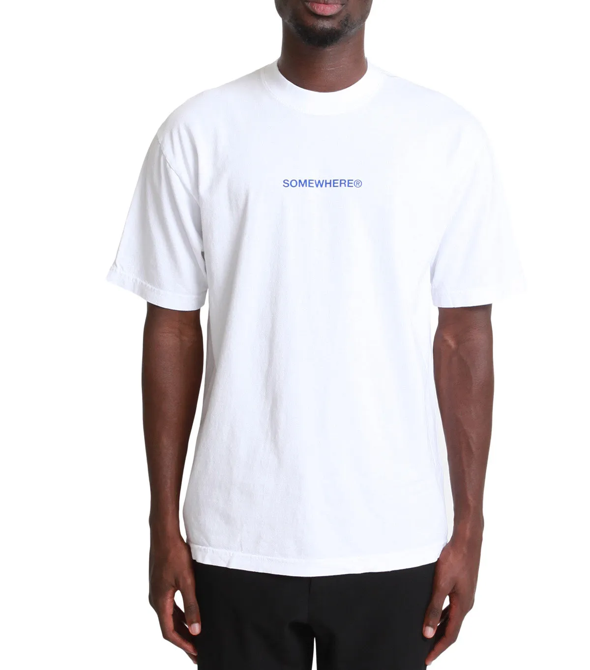 SOMEWHERE 5-Year Logo T-Shirt White