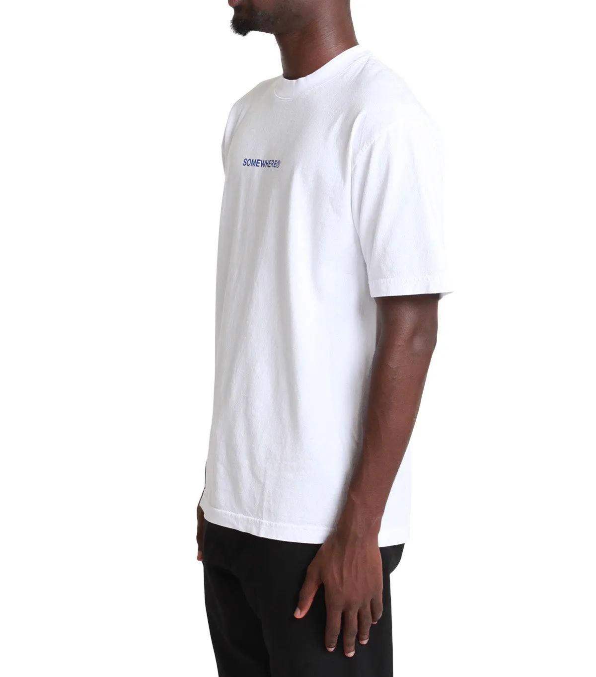 SOMEWHERE 5-Year Logo T-Shirt White