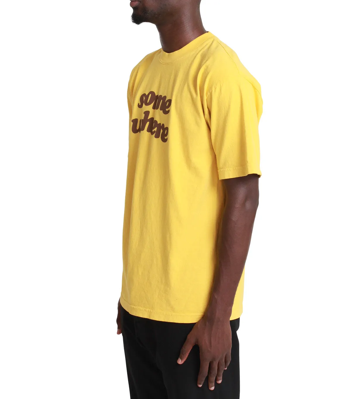 SOMEWHERE Offset T-Shirt Yellow