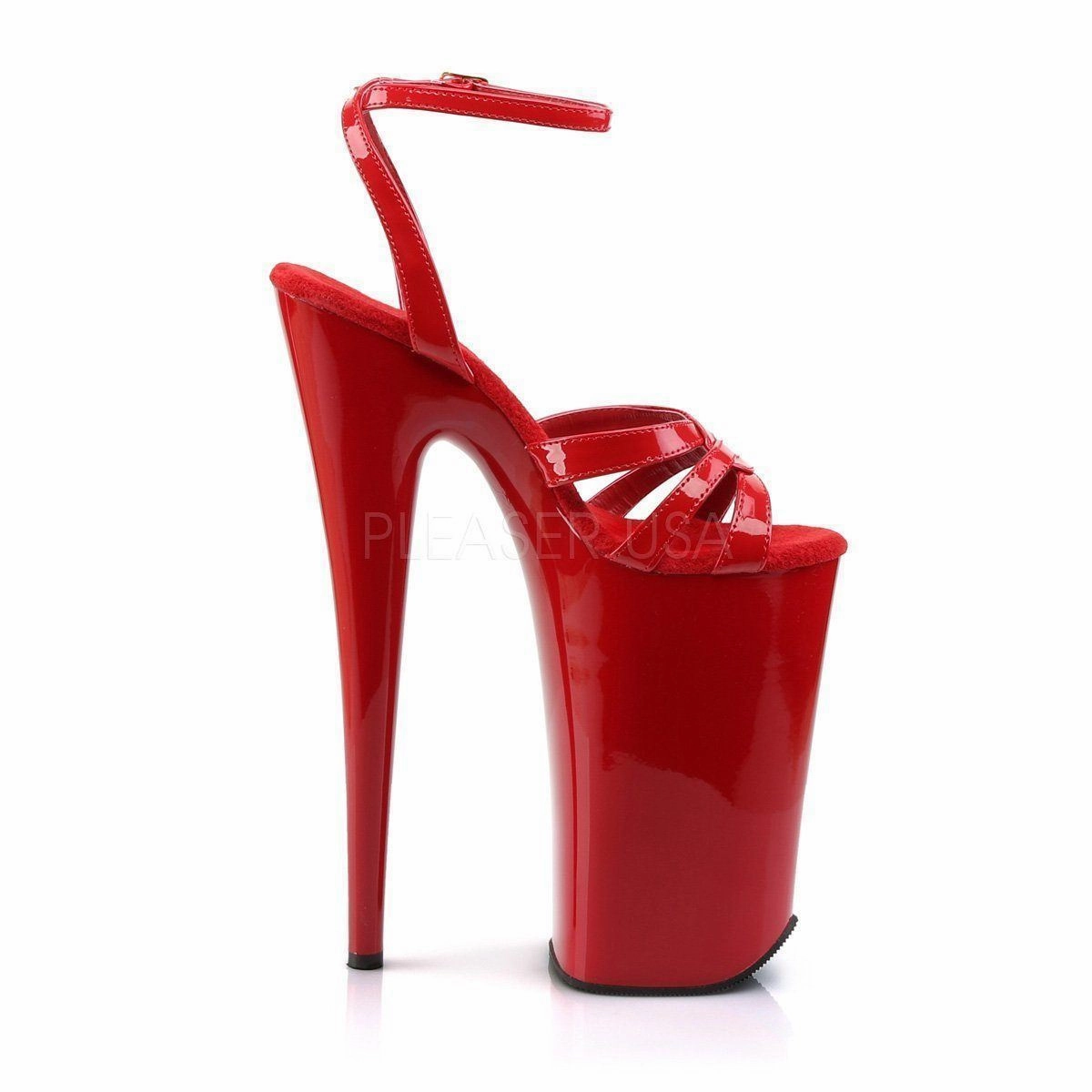 SS-BEYOND-012 Platform Sandal  | Red Patent