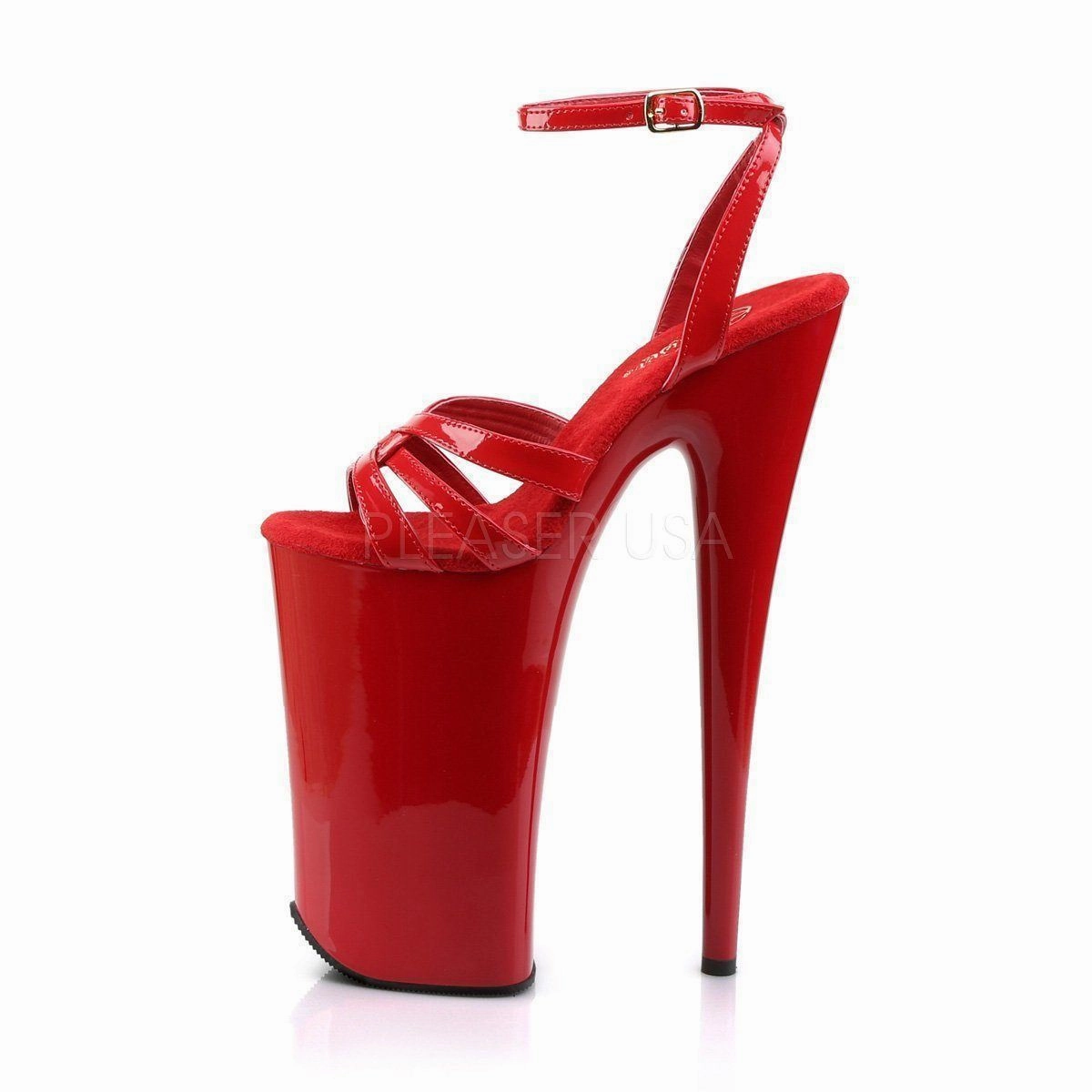 SS-BEYOND-012 Platform Sandal  | Red Patent