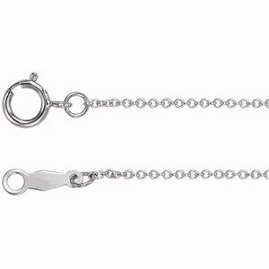 Sterling Silver 1 mm Cable 16" Chain