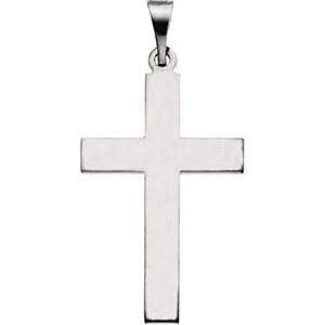 Sterling Silver 28 x 18 mm Cross Pendant