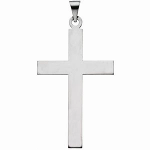 Sterling Silver 28 x 18 mm Cross Pendant
