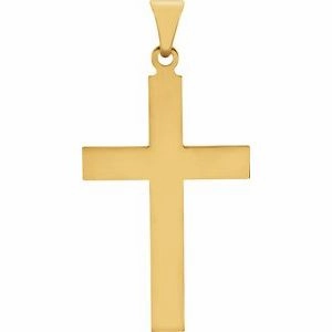 Sterling Silver 28 x 18 mm Cross Pendant