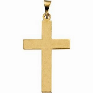 Sterling Silver 28 x 18 mm Cross Pendant