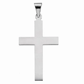 Sterling Silver 28 x 18 mm Cross Pendant