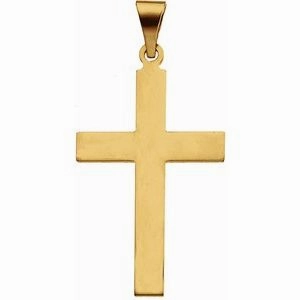 Sterling Silver 28 x 18 mm Cross Pendant