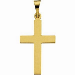 Sterling Silver 28 x 18 mm Cross Pendant