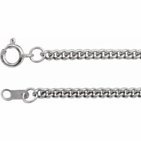 Sterling Silver 2.25 mm Curb 18" Chain