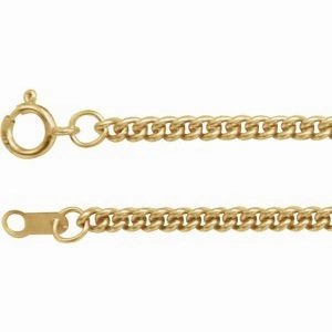 Sterling Silver 2.25 mm Curb 18" Chain