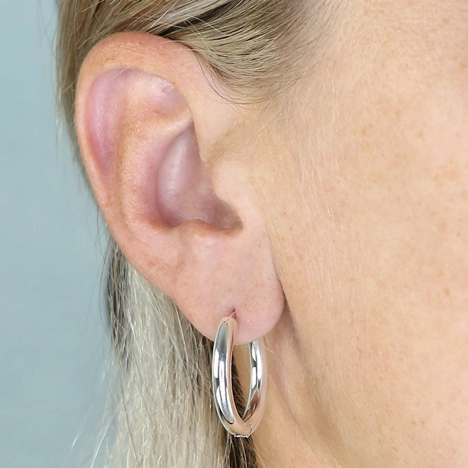 Sterling Silver Hoop Earrings (20mm)